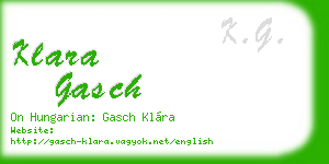 klara gasch business card